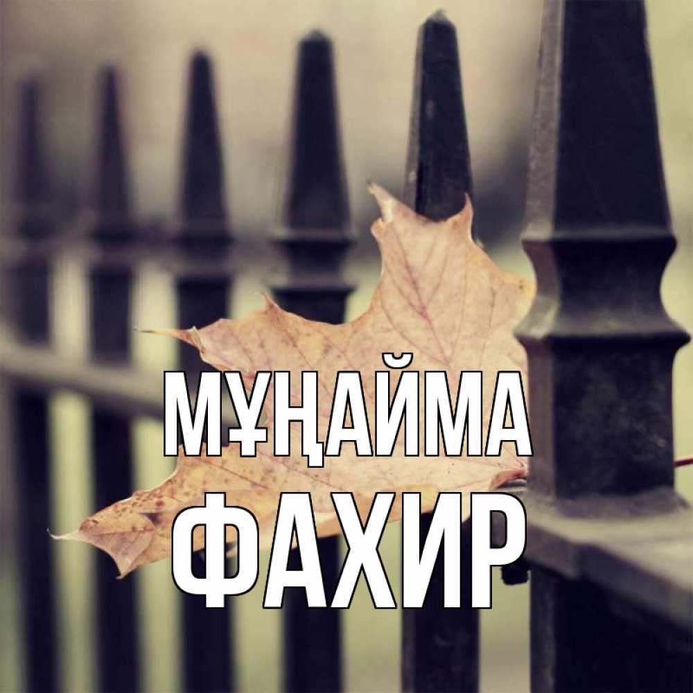 Күн сайын ашық хат с именем, ФАХИР Мұңайма лист клена Онлайн тегін жүктеп алу тілектері бар керемет карта 