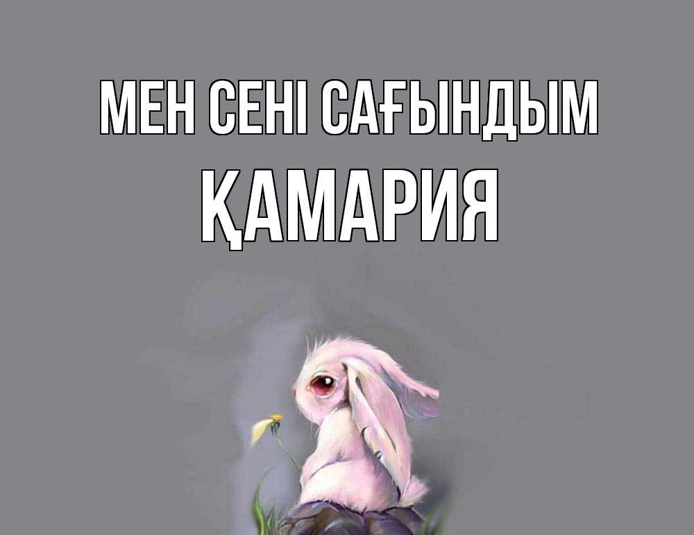 Күн сайын ашық хат с именем, ҚАМАРИЯ Мен сені сағындым заяц Онлайн тегін жүктеп алу тілектері бар керемет карта 