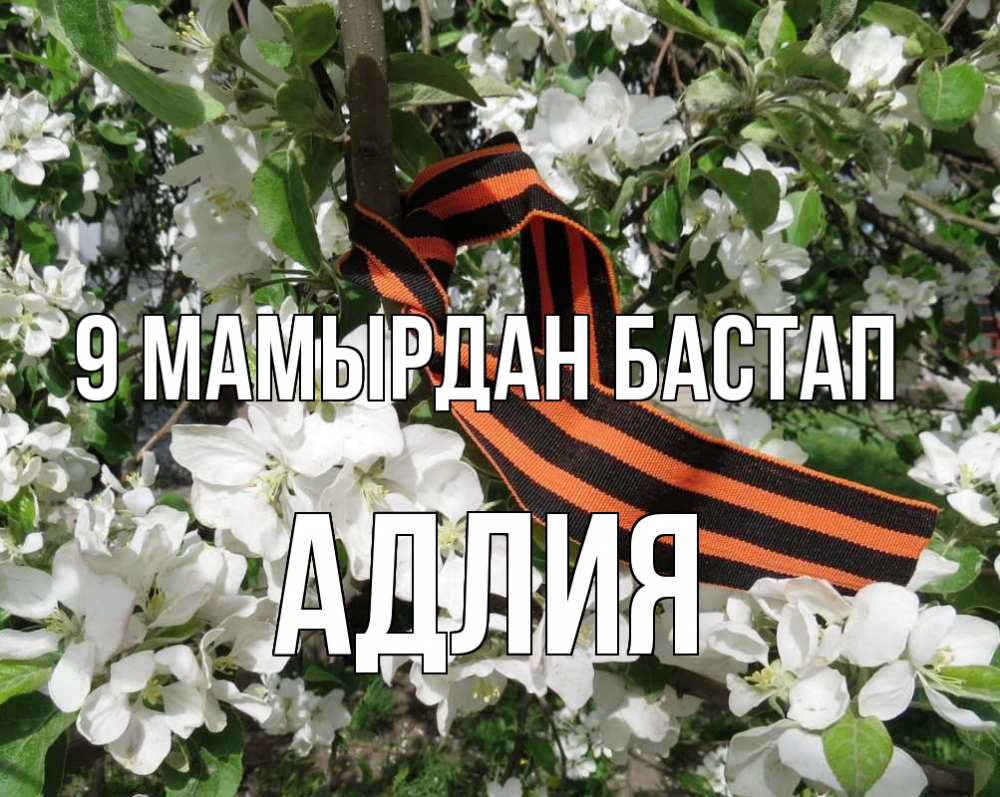 Күн сайын ашық хат с именем, АДЛИЯ 9 мамырдан бастап 9 мая Онлайн тегін жүктеп алу тілектері бар керемет карта 