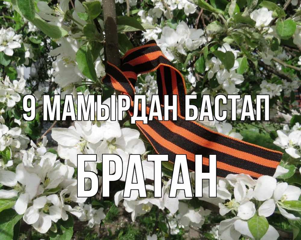 Күн сайын ашық хат с именем, Братан 9 мамырдан бастап 9 мая Онлайн тегін жүктеп алу тілектері бар керемет карта 