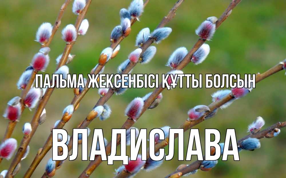 Күн сайын ашық хат с именем, Владислава Пальма жексенбісі құтты болсын верба Онлайн тегін жүктеп алу тілектері бар керемет карта 