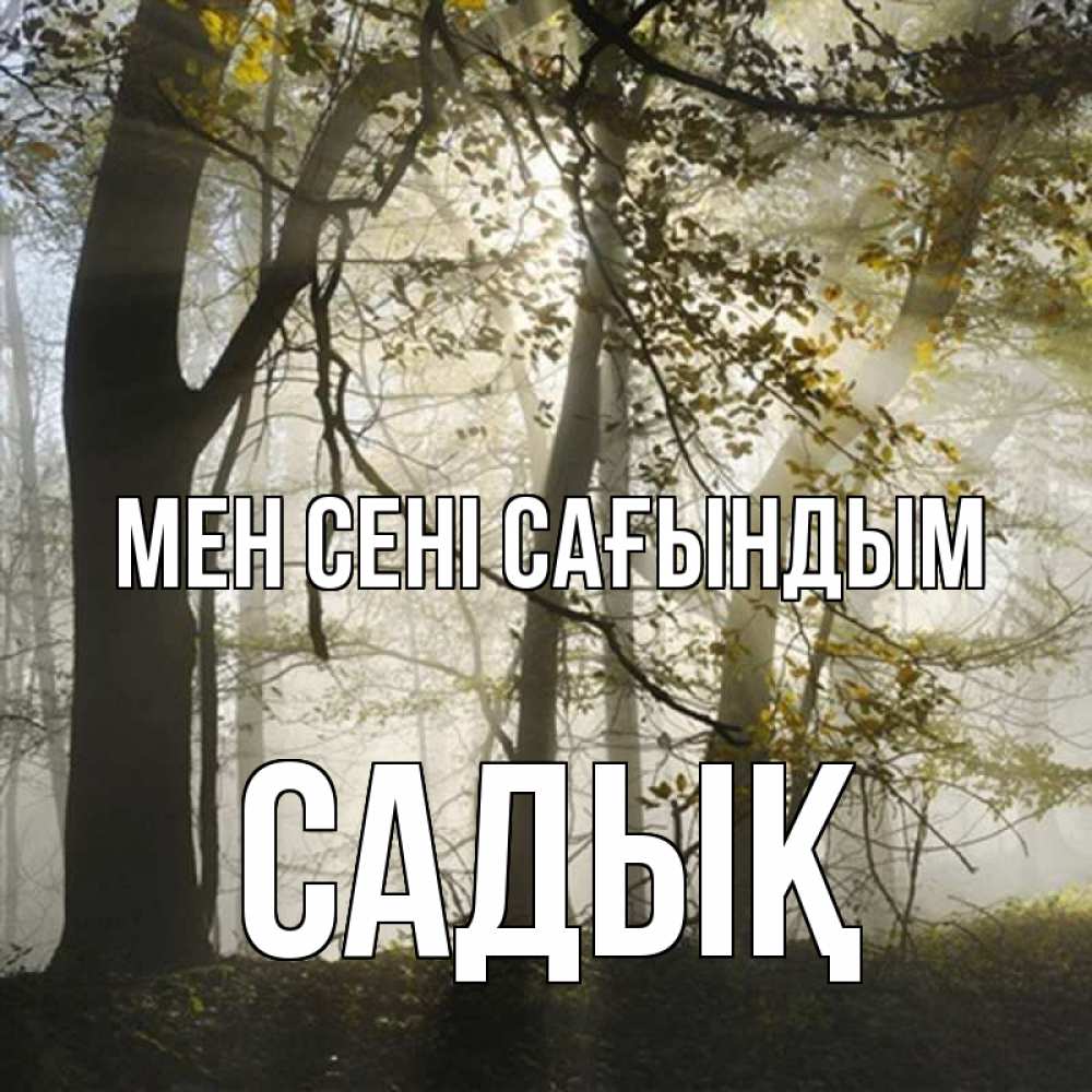 Күн сайын ашық хат с именем, САДЫҚ Мен сені сағындым грустно Онлайн тегін жүктеп алу тілектері бар керемет карта 