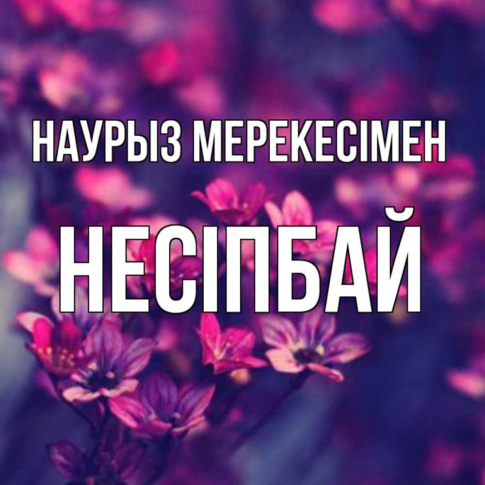 Күн сайын ашық хат с именем, НЕСІПБАЙ Наурыз мерекесімен небольшие цветы 1 Онлайн тегін жүктеп алу тілектері бар керемет карта 