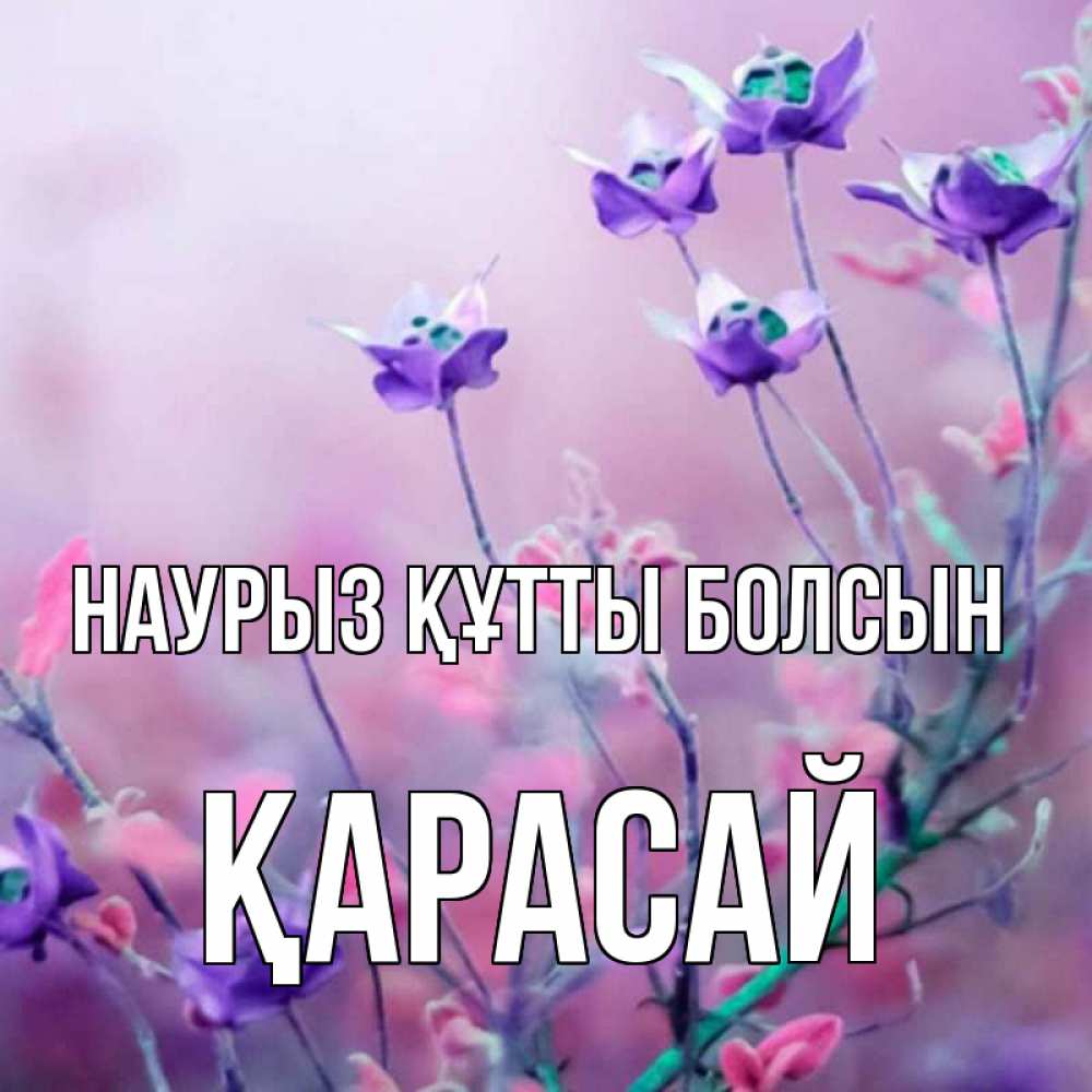 Күн сайын ашық хат с именем, Қарасай Наурыз құтты болсын наурыз  2 Онлайн тегін жүктеп алу тілектері бар керемет карта 