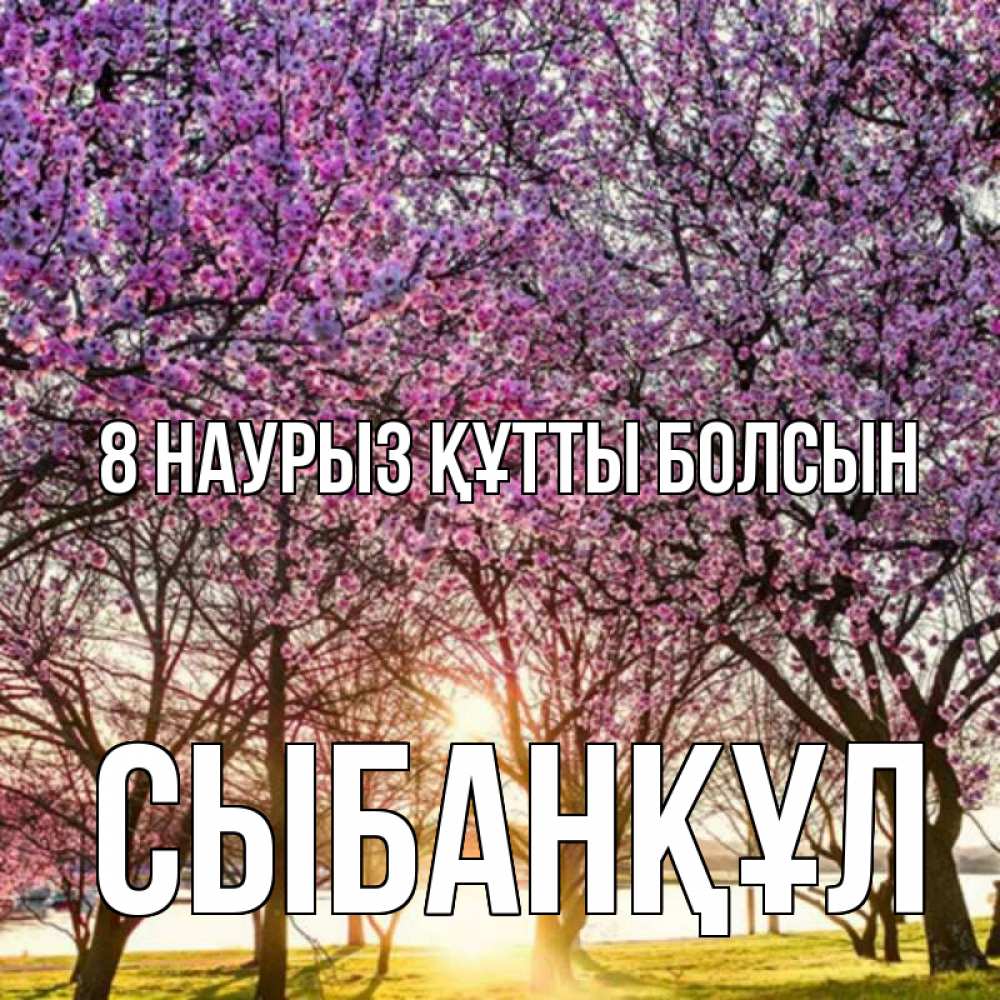 Күн сайын ашық хат с именем, СЫБАНҚҰЛ 8 наурыз құтты болсын международный женский день Онлайн тегін жүктеп алу тілектері бар керемет карта 