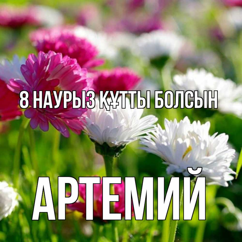 Күн сайын ашық хат с именем, Артемий 8 наурыз құтты болсын международный женский день 1 Онлайн тегін жүктеп алу тілектері бар керемет карта 