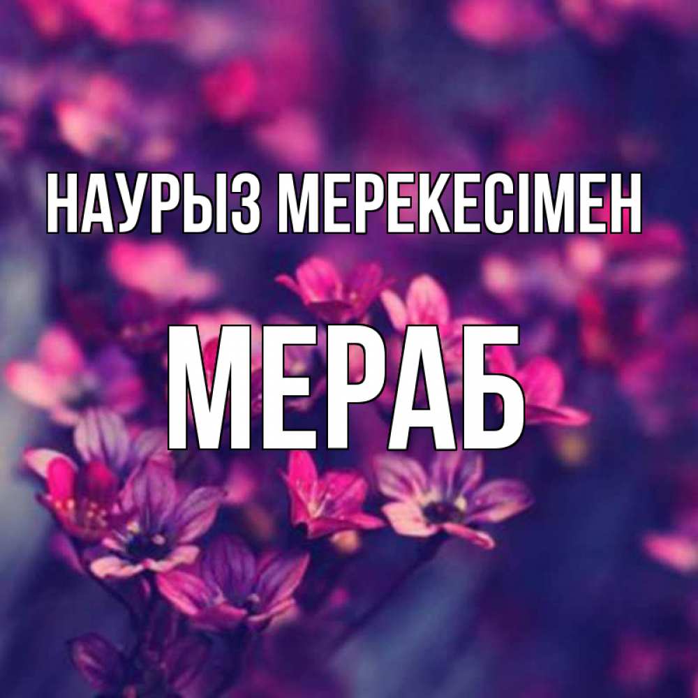 Күн сайын ашық хат с именем, Мераб Наурыз мерекесімен небольшие цветы 1 Онлайн тегін жүктеп алу тілектері бар керемет карта 