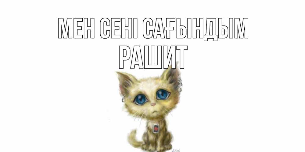 Күн сайын ашық хат с именем, РАШИТ Мен сені сағындым я по тебе скучаю открытки для любимых с именем Онлайн тегін жүктеп алу тілектері бар керемет карта 