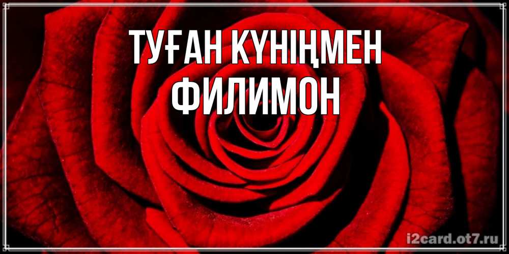 Күн сайын ашық хат с именем, Филимон Туған күніңмен алая роза Онлайн тегін жүктеп алу тілектері бар керемет карта 