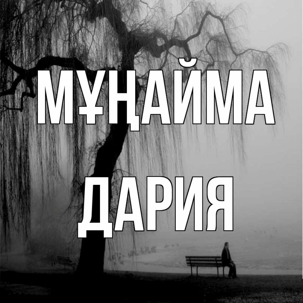 Күн сайын ашық хат с именем, ДАРИЯ Мұңайма висящие ветки дерева и лавочка под деревом Онлайн тегін жүктеп алу тілектері бар керемет карта 