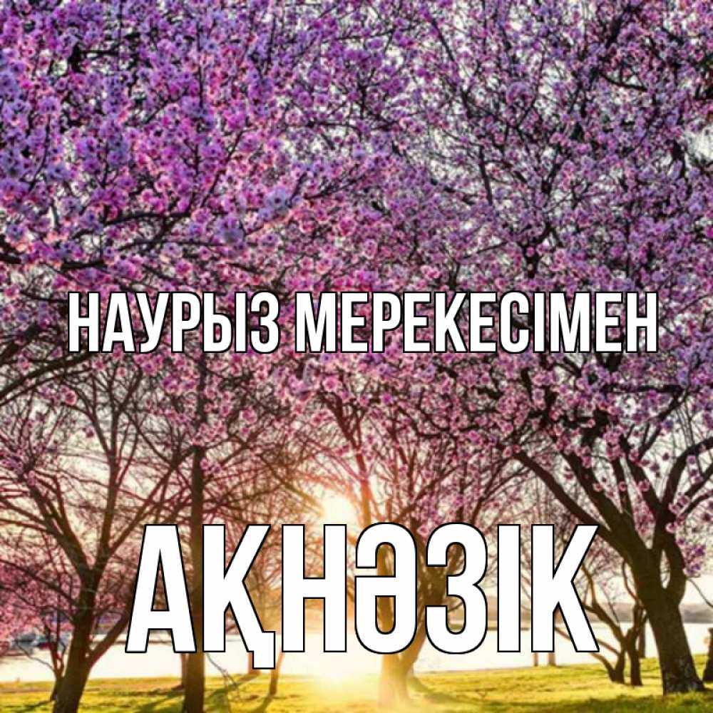 Күн сайын ашық хат с именем, АҚНӘЗІК Наурыз мерекесімен праздник весны наурыз Онлайн тегін жүктеп алу тілектері бар керемет карта 