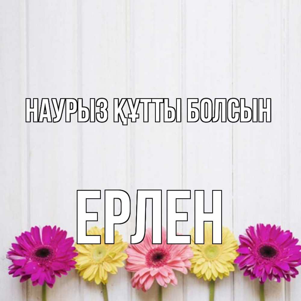 Күн сайын ашық хат с именем, Ерлен Наурыз құтты болсын женщинам 1 Онлайн тегін жүктеп алу тілектері бар керемет карта 