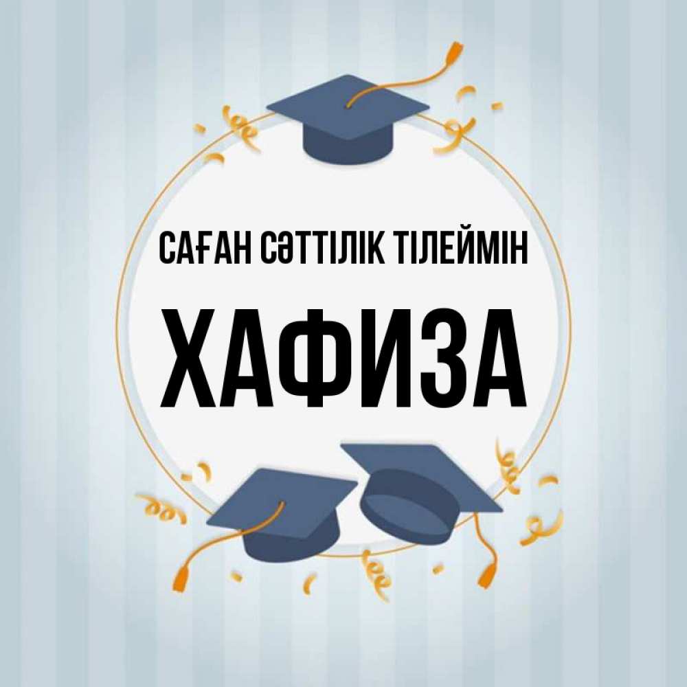 Күн сайын ашық хат с именем, ХАФИЗА Саған сәттілік тілеймін для студентов Онлайн тегін жүктеп алу тілектері бар керемет карта 