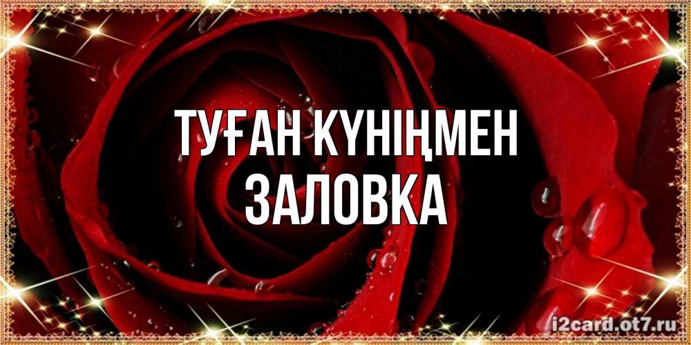 Күн сайын ашық хат с именем, Заловка Туған күніңмен цветок в росе на день рождения Онлайн тегін жүктеп алу тілектері бар керемет карта 