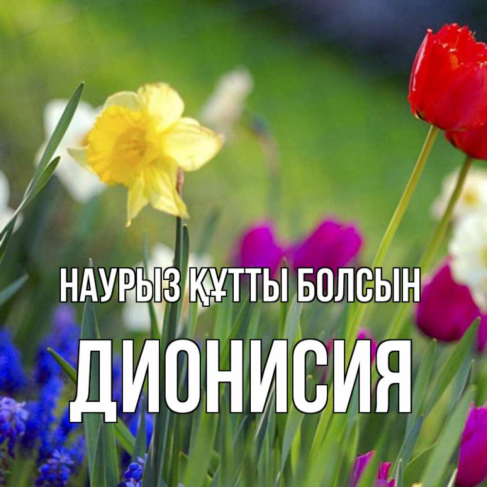 Күн сайын ашық хат с именем, Дионисия Наурыз құтты болсын наурыз  3 открытки Онлайн тегін жүктеп алу тілектері бар керемет карта 