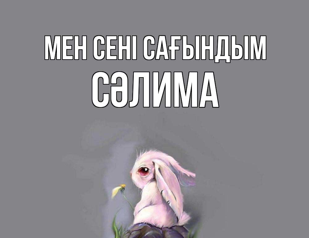 Күн сайын ашық хат с именем, СӘЛИМА Мен сені сағындым заяц Онлайн тегін жүктеп алу тілектері бар керемет карта 