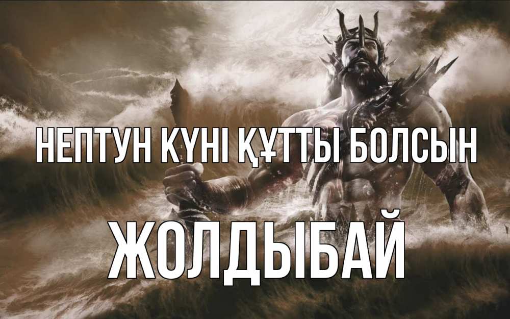 Күн сайын ашық хат с именем, Жолдыбай нептун күні құтты болсын с днем Нептуна Онлайн тегін жүктеп алу тілектері бар керемет карта 