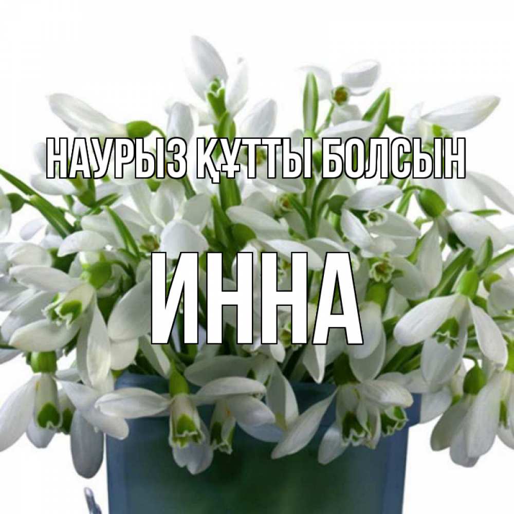 Күн сайын ашық хат с именем, Инна Наурыз құтты болсын цветы к наурызу Онлайн тегін жүктеп алу тілектері бар керемет карта 