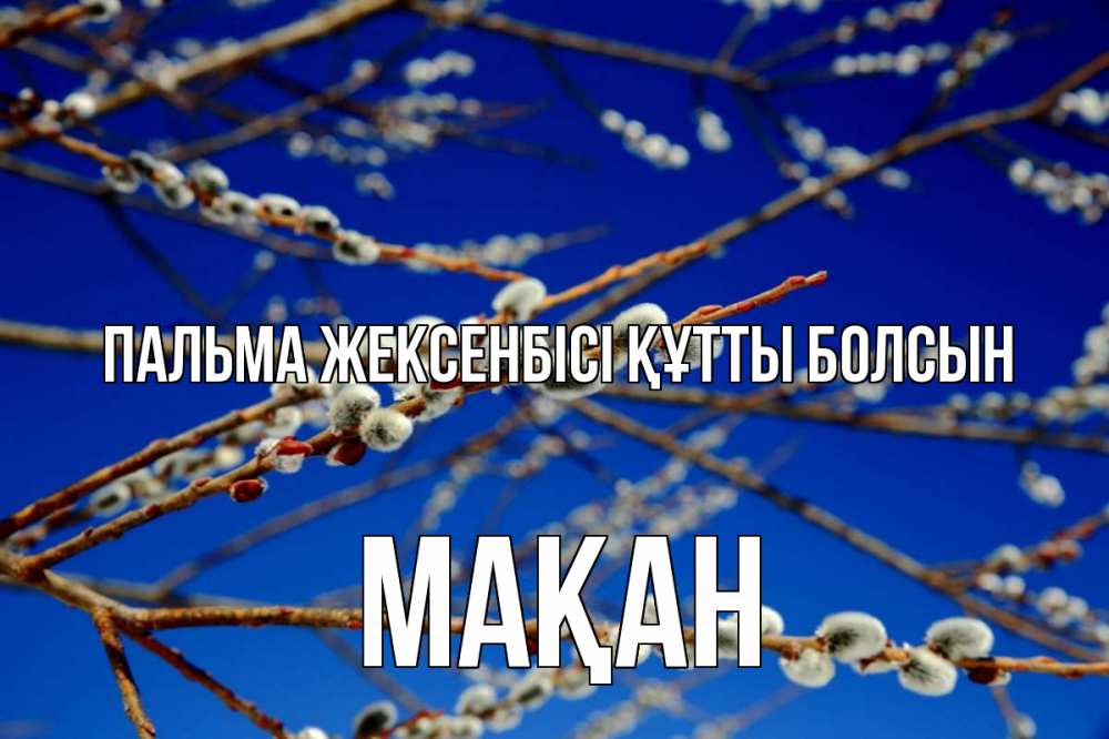 Күн сайын ашық хат с именем, Мақан Пальма жексенбісі құтты болсын верба Онлайн тегін жүктеп алу тілектері бар керемет карта 