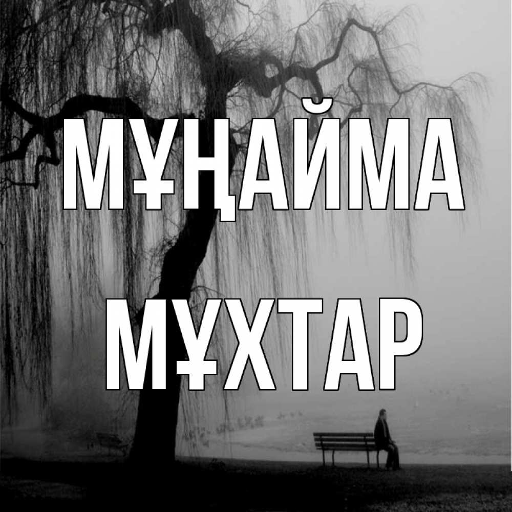 Күн сайын ашық хат с именем, МҰХТАР Мұңайма висящие ветки дерева и лавочка под деревом Онлайн тегін жүктеп алу тілектері бар керемет карта 
