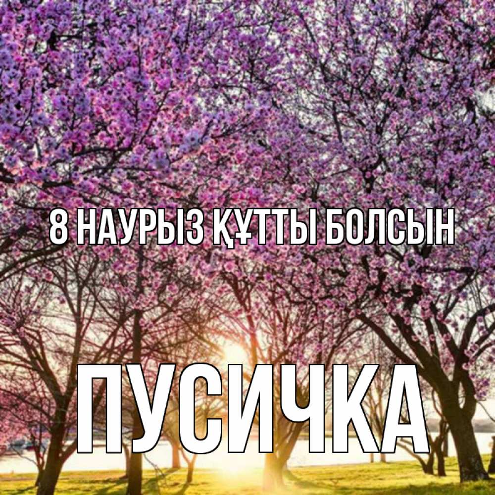 Күн сайын ашық хат с именем, Пусичка 8 наурыз құтты болсын международный женский день Онлайн тегін жүктеп алу тілектері бар керемет карта 
