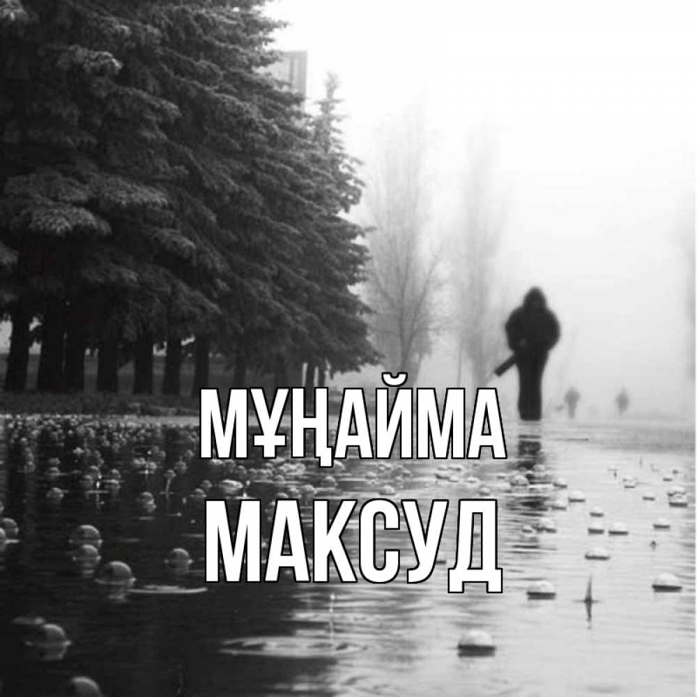 Күн сайын ашық хат с именем, Максуд Мұңайма улица под дождем Онлайн тегін жүктеп алу тілектері бар керемет карта 