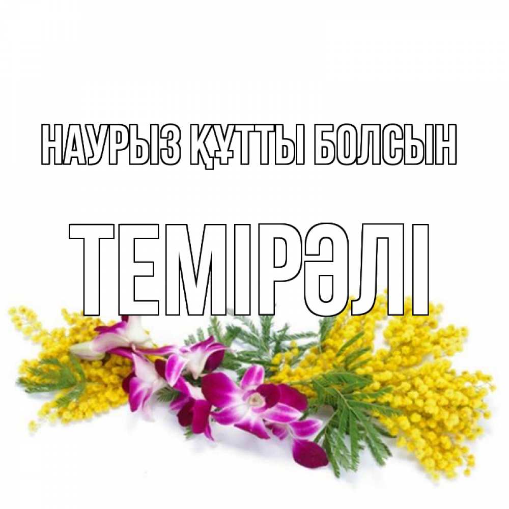 Күн сайын ашық хат с именем, ТЕМІРӘЛІ Наурыз құтты болсын открытка  наурыз с цветами  1 Онлайн тегін жүктеп алу тілектері бар керемет карта 