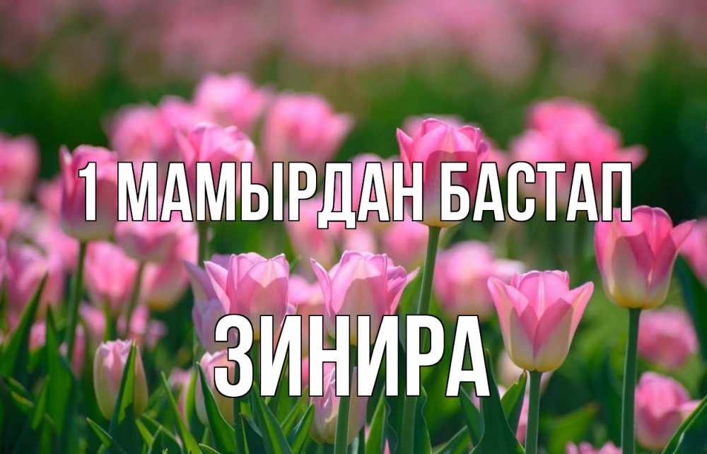 Күн сайын ашық хат с именем, ЗИНИРА 1 мамырдан бастап С 1 мая Онлайн тегін жүктеп алу тілектері бар керемет карта 