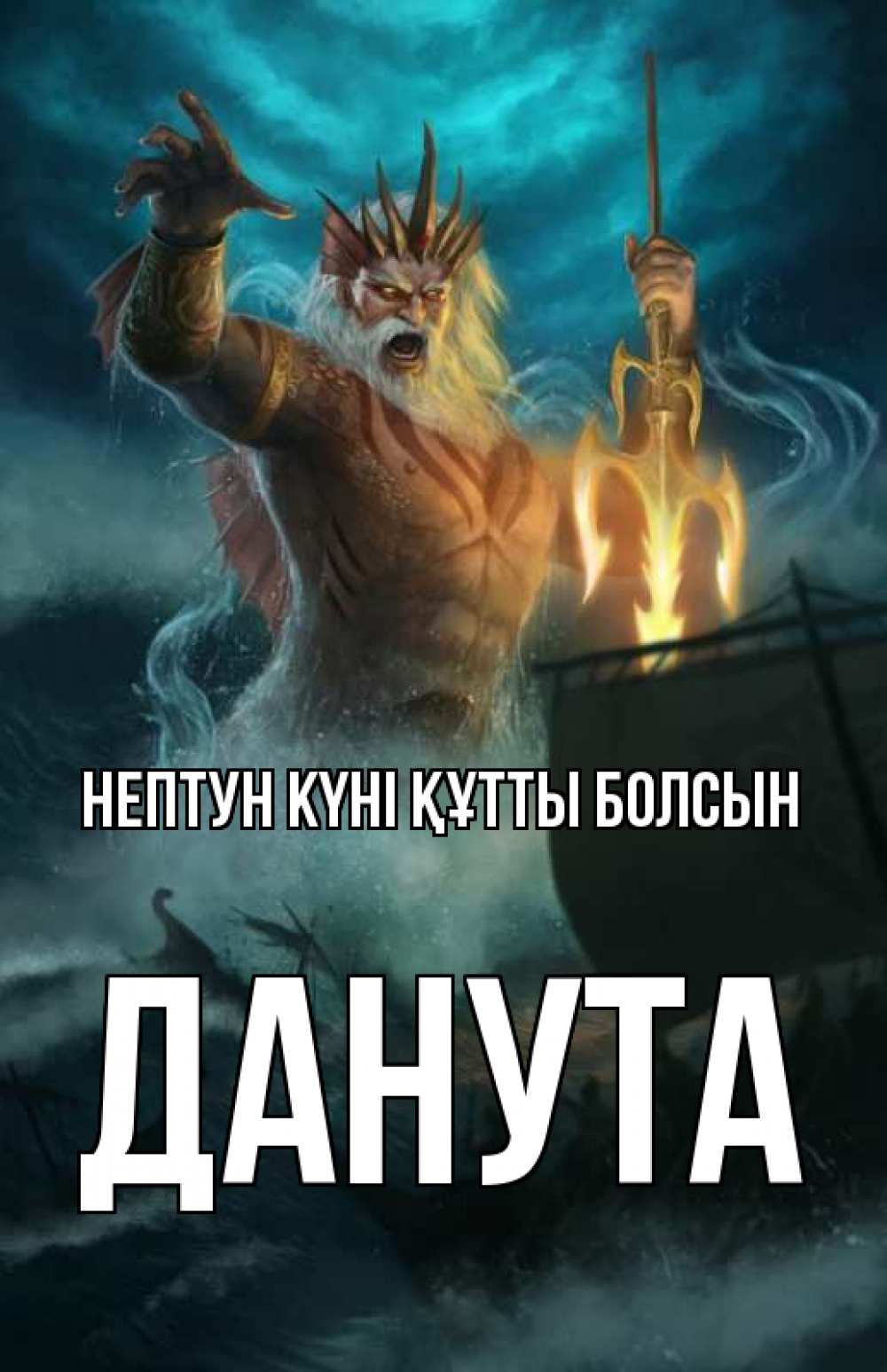 Күн сайын ашық хат с именем, Данута нептун күні құтты болсын с днем Нептуна Онлайн тегін жүктеп алу тілектері бар керемет карта 