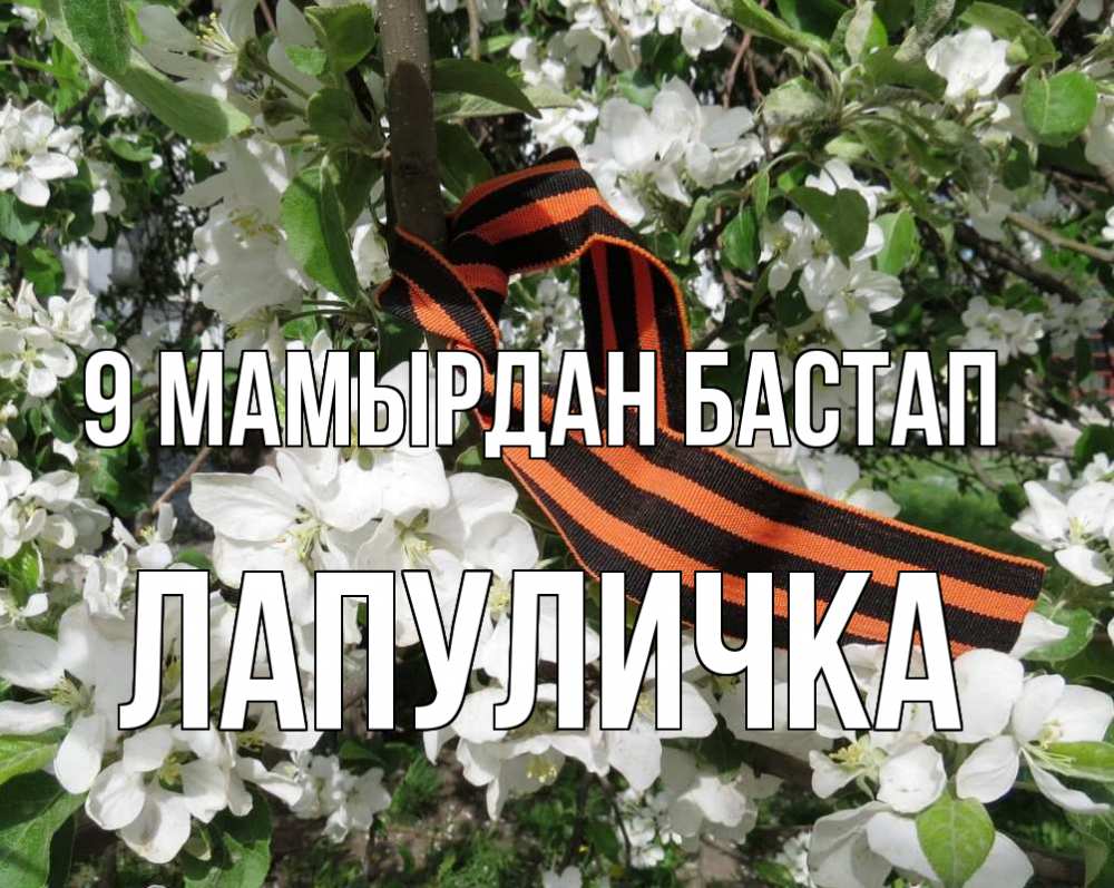Күн сайын ашық хат с именем, Лапуличка 9 мамырдан бастап 9 мая Онлайн тегін жүктеп алу тілектері бар керемет карта 