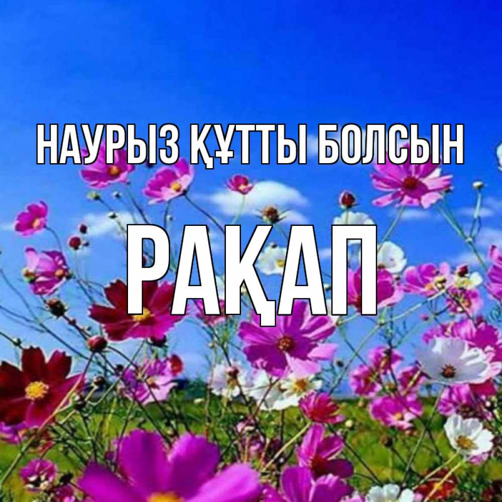 Күн сайын ашық хат с именем, РАҚАП Наурыз құтты болсын цветы Онлайн тегін жүктеп алу тілектері бар керемет карта 