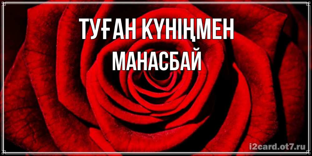 Күн сайын ашық хат с именем, МАНАСБАЙ Туған күніңмен алая роза Онлайн тегін жүктеп алу тілектері бар керемет карта 