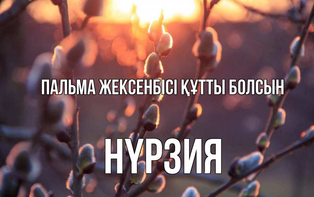 Күн сайын ашық хат с именем, НҮРЗИЯ Пальма жексенбісі құтты болсын верба Онлайн тегін жүктеп алу тілектері бар керемет карта 