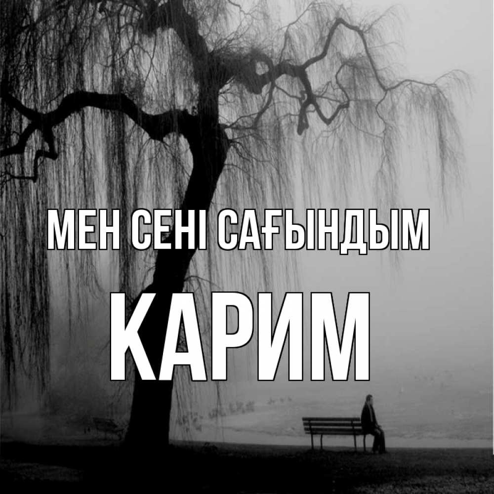 Күн сайын ашық хат с именем, Карим Мен сені сағындым лавочка под деревом я жду тебя Онлайн тегін жүктеп алу тілектері бар керемет карта 