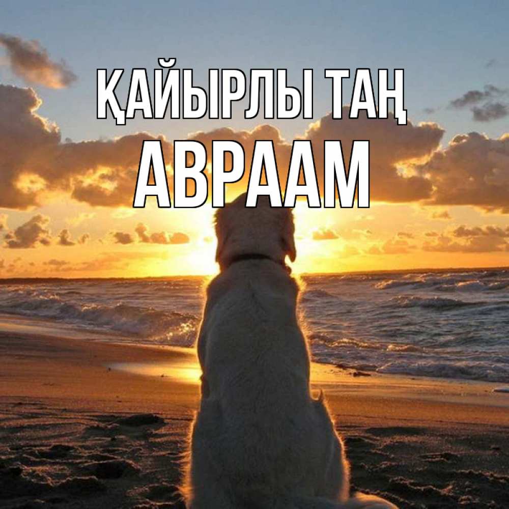 Күн сайын ашық хат с именем, Авраам Қайырлы таң восход солнца Онлайн тегін жүктеп алу тілектері бар керемет карта 