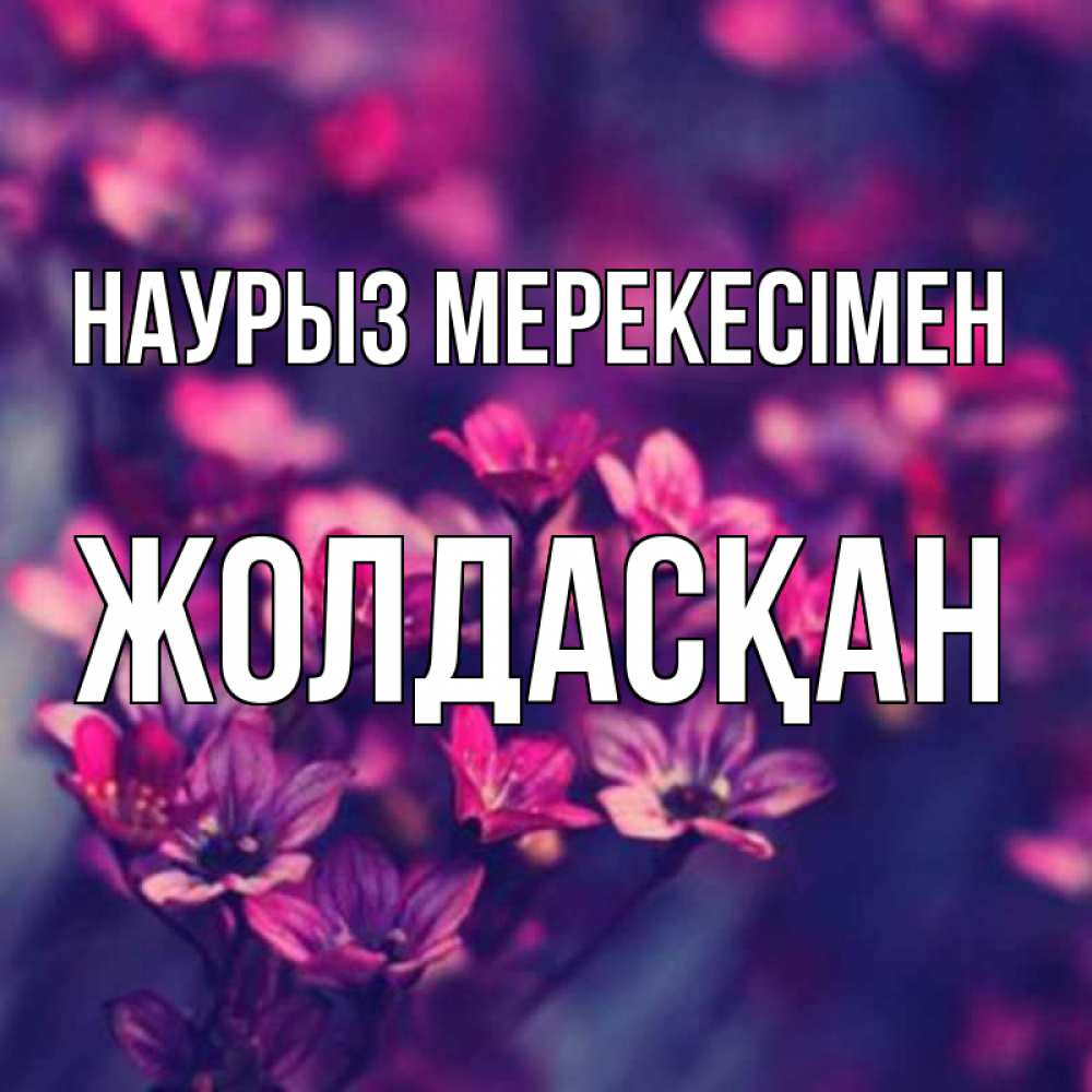 Күн сайын ашық хат с именем, Жолдасқан Наурыз мерекесімен небольшие цветы 1 Онлайн тегін жүктеп алу тілектері бар керемет карта 