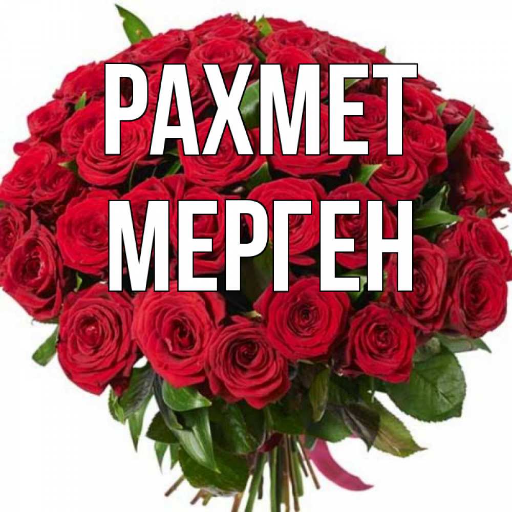 Күн сайын ашық хат с именем, МЕРГЕН рахмет букет красных роз Онлайн тегін жүктеп алу тілектері бар керемет карта 