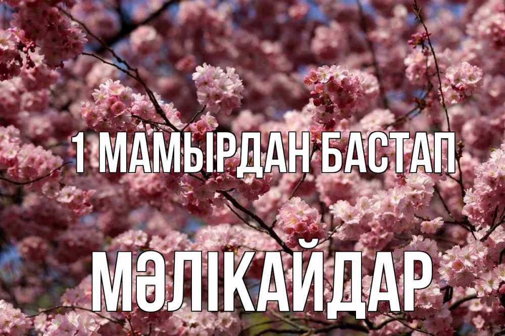 Күн сайын ашық хат с именем, МӘЛІКАЙДАР 1 мамырдан бастап С 1 мая Онлайн тегін жүктеп алу тілектері бар керемет карта 
