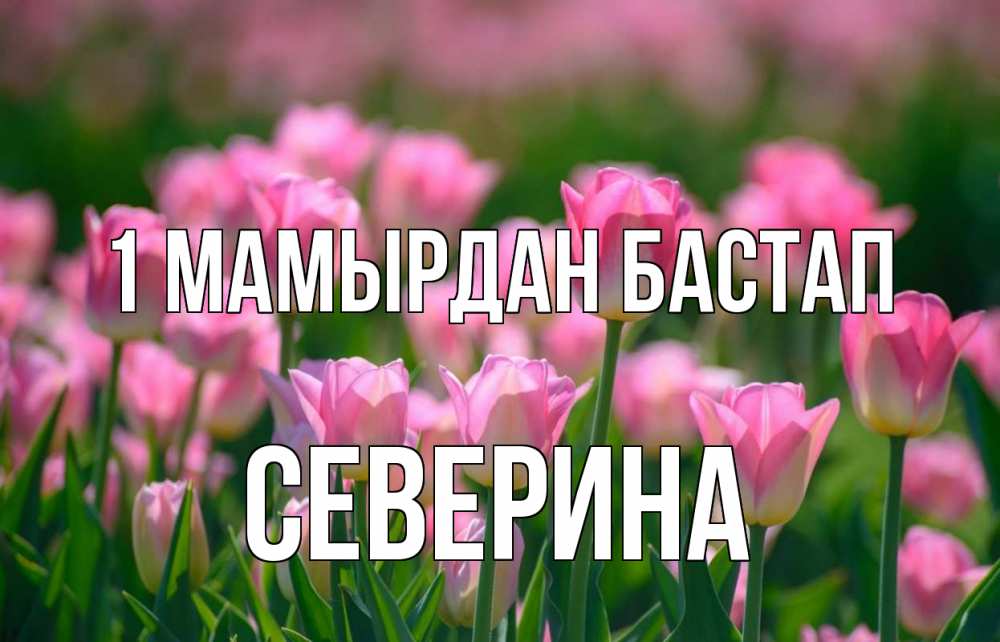 Күн сайын ашық хат с именем, Северина 1 мамырдан бастап С 1 мая Онлайн тегін жүктеп алу тілектері бар керемет карта 