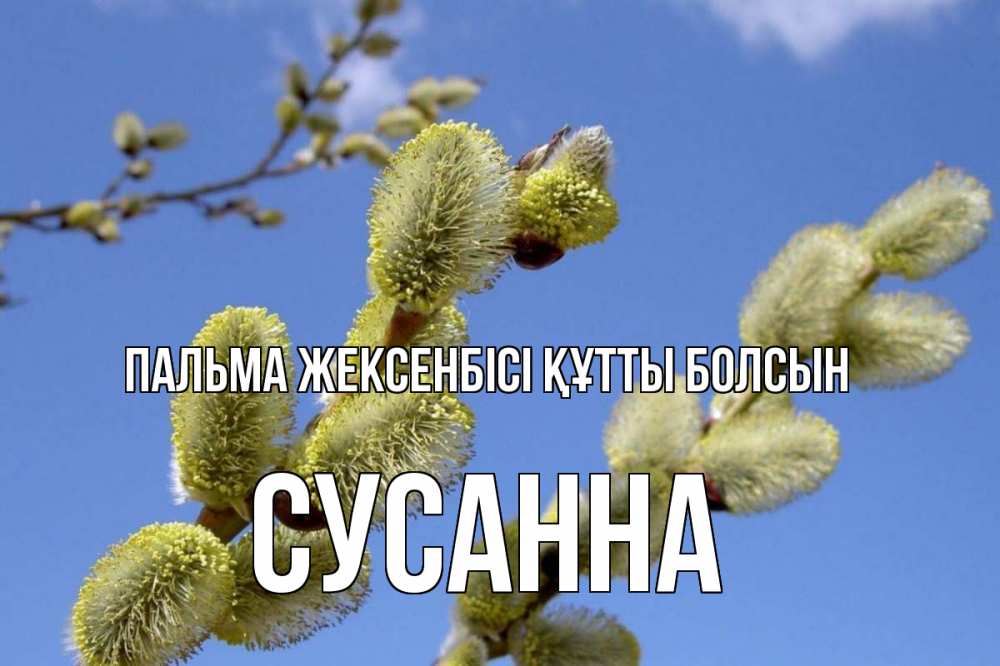 Күн сайын ашық хат с именем, Сусанна Пальма жексенбісі құтты болсын верба Онлайн тегін жүктеп алу тілектері бар керемет карта 