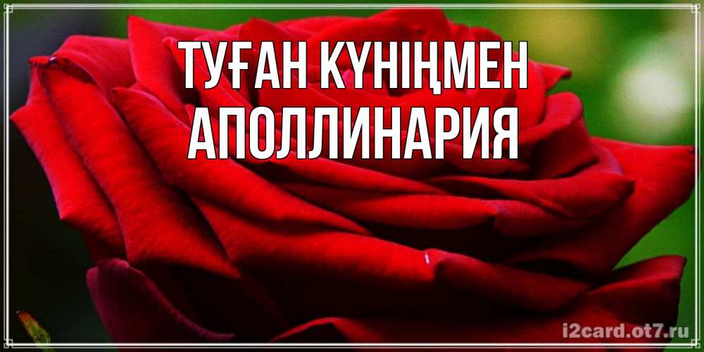 Күн сайын ашық хат с именем, Аполлинария Туған күніңмен розочка очень красивая Онлайн тегін жүктеп алу тілектері бар керемет карта 