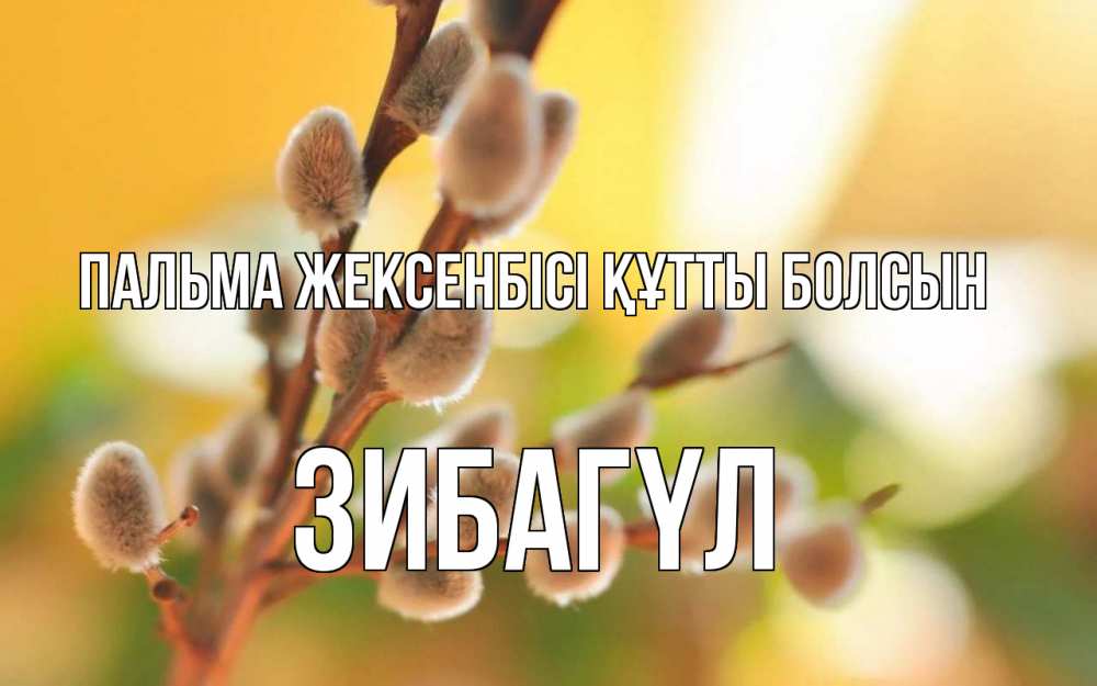 Күн сайын ашық хат с именем, ЗИБАГҮЛ Пальма жексенбісі құтты болсын верба Онлайн тегін жүктеп алу тілектері бар керемет карта 