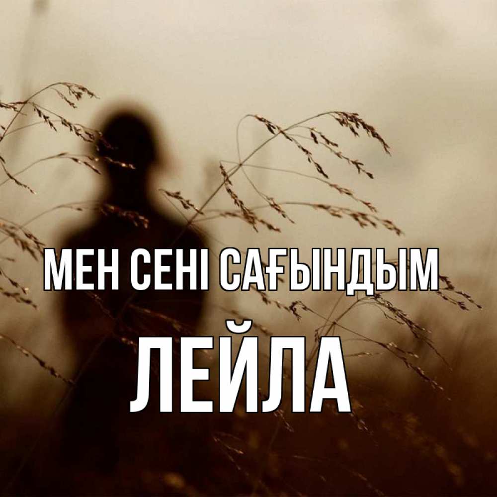 Күн сайын ашық хат с именем, Лейла Мен сені сағындым силуэт девушки Онлайн тегін жүктеп алу тілектері бар керемет карта 