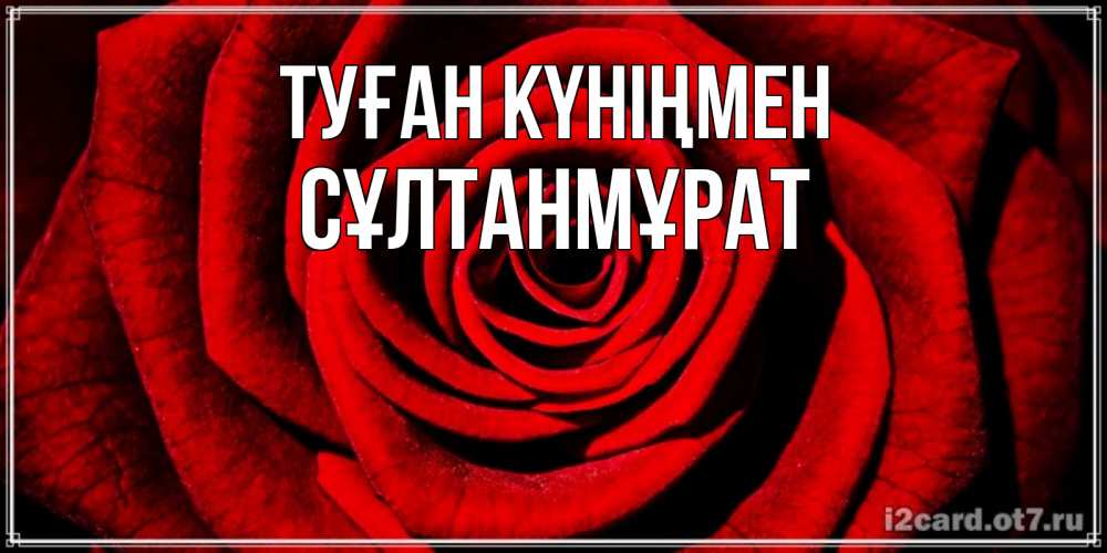 Күн сайын ашық хат с именем, СҰЛТАНМҰРАТ Туған күніңмен алая роза Онлайн тегін жүктеп алу тілектері бар керемет карта 