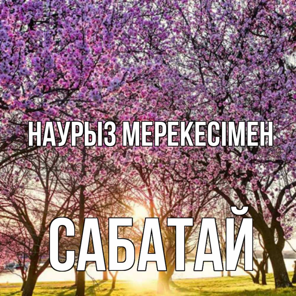 Күн сайын ашық хат с именем, САБАТАЙ Наурыз мерекесімен праздник весны наурыз Онлайн тегін жүктеп алу тілектері бар керемет карта 