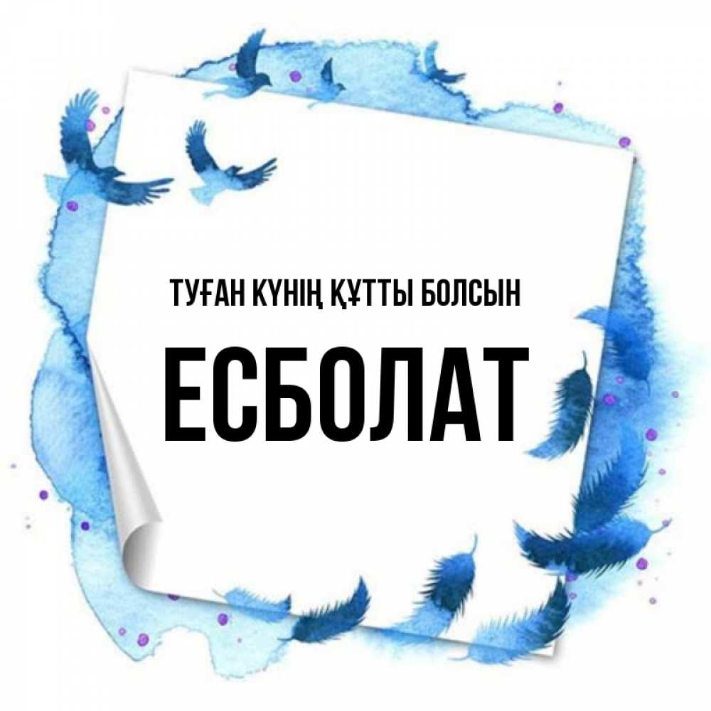 Күн сайын ашық хат с именем, Есболат Туған күнің құтты болсын красивые птицы летят Онлайн тегін жүктеп алу тілектері бар керемет карта 