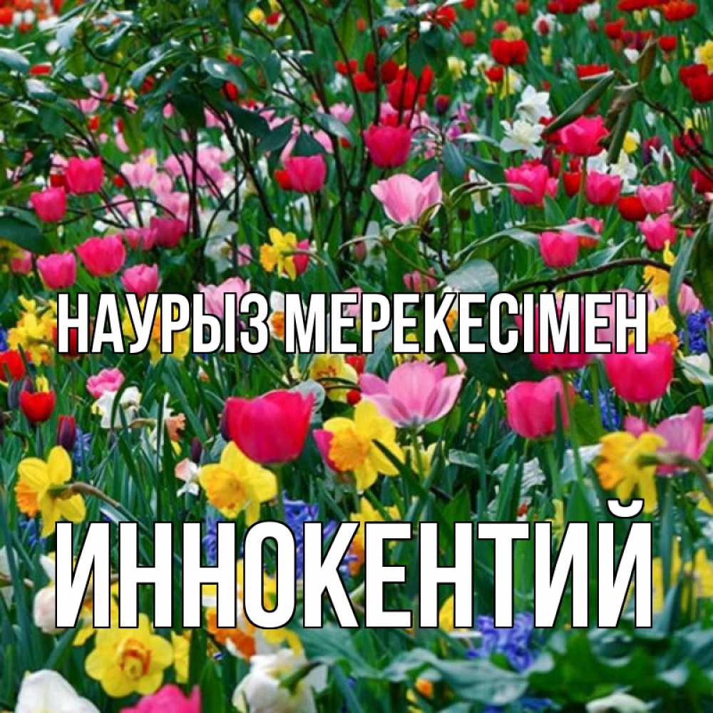 Күн сайын ашық хат с именем, Иннокентий Наурыз мерекесімен с наурызом праздником весны поздравления для женщины Онлайн тегін жүктеп алу тілектері бар керемет карта 