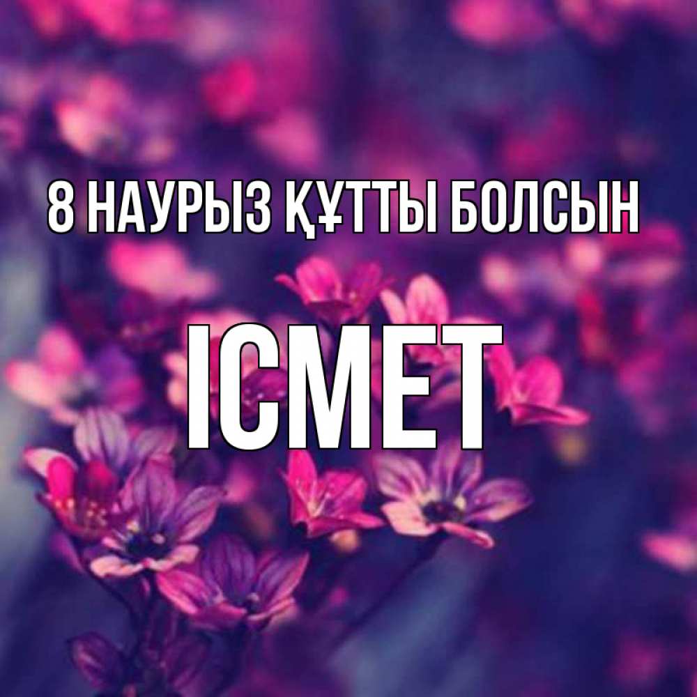 Күн сайын ашық хат с именем, ІСМЕТ 8 наурыз құтты болсын небольшие цветы 1 Онлайн тегін жүктеп алу тілектері бар керемет карта 