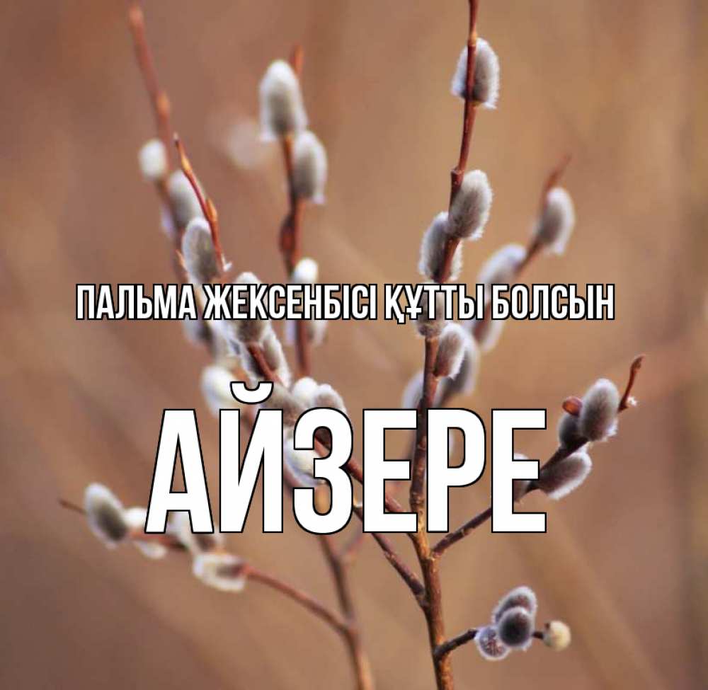 Күн сайын ашық хат с именем, АЙЗЕРЕ Пальма жексенбісі құтты болсын верба Онлайн тегін жүктеп алу тілектері бар керемет карта 