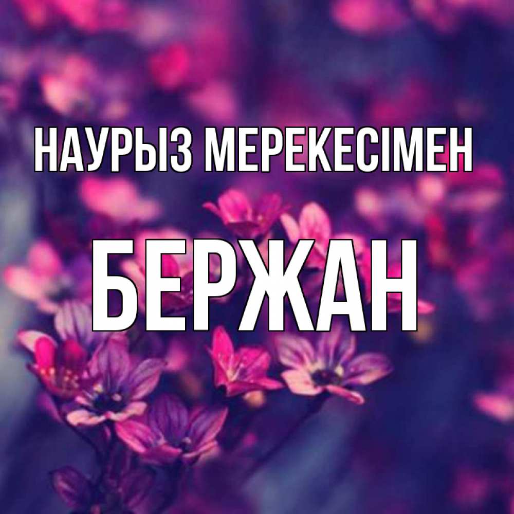 Күн сайын ашық хат с именем, Бержан Наурыз мерекесімен небольшие цветы 1 Онлайн тегін жүктеп алу тілектері бар керемет карта 